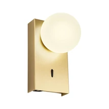 Redo NORMA fali lámpa fém, üveg, arany, opál, LED, 5W, 308lm, 2700K - 01-4766