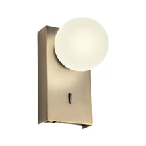 Redo NORMA fali lámpa fém, üveg, bronz, opál, LED, 5W, 308lm, 2700K - 01-4767