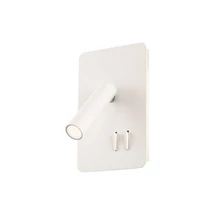 Redo QUDA fali lámpa fém, fehér, LED, 6W+3W, 301lm+115lm, 2700K - 01-4778