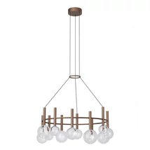 Redo BOLLA függeszték fém, üveg, barna, áttetsző, LED, 53W, 4230lm, 2700K-3000K - 01-4784