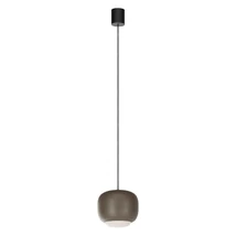 Redo DUBBO függeszték fém, műanyag, barna, opál, LED, 12W, 1358lm, 2700K-3000K-4000K - 01-4788