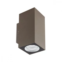 Redo QUAD kültéri fali lámpa fém, üveg, barna, áttetsző, LED, 3000K, 6W, 540lm, IP65 - 90089