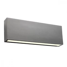 Redo KAMAL kültéri fali lámpa fém, üveg, szürke, áttetsző, LED, 4000K, 15W, 1080lm, IP54 - 90391