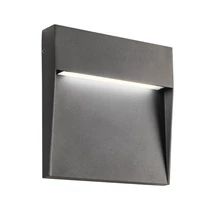 Redo LANDER kültéri fali lámpa fém, műanyag, szürke, LED, 3000K, 6W, 270lm, IP54 - 90479