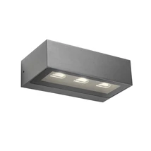 Redo CAPE kültéri fali lámpa fém, üveg, szürke, áttetsző, LED, 15.5W, 930lm, 2700K, IP54 - 90666