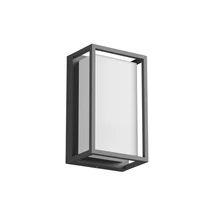 Redo QUADRIS kültéri fali lámpa fém, műanyag, szürke, opál, LED, 12W, 913lm, 2700K-3000K, IP54 - 90745
