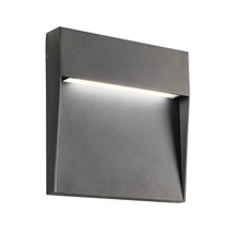 Redo LANDER kültéri fali lámpa fém, szürke, LED, 6W, 265lm, 2700K, IP54 - 90843