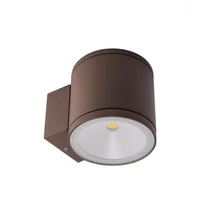 Redo ETA kültéri fali lámpa fém, üveg, barna, áttetsző, LED, 4000K, 6W, 540lm, IP54 - 9597