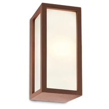 Redo BRICK kültéri fali lámpa fém, műanyag, rozsdaszín, fehér, E27, IP54 - 9897