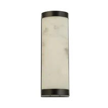 Searchlight NILE fali lámpa fém, márványmintás üveg, fekete, fehér, LED, 12W, 3000K, 370 Lm - 10889BK