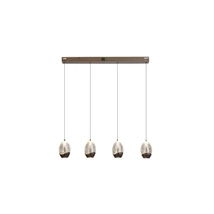 Searchlight Seeds függeszték fém, üveg, barna, pezsgő, LED, 42W, 4217lm, 3000K - 11140-4LT