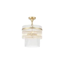Searchlight Lara mennyezeti lámpa fém, üveg, arany, áttetsző, E14, 60W - 11300-3GO