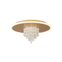 Searchlight Deluge mennyezeti lámpa fém, üveg, arany, áttetsző, LED, 20W, 1888lm, 3000K - 21126-32GO