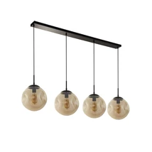 Searchlight PUNCH függeszték fém, üveg, fekete, pezsgőszín, E27 - 22123-4BK