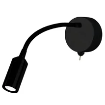 Searchlight FLEXY WALL fali lámpa fém, fekete, króm, LED, 3000K, 1W, 65lm - 2256BK