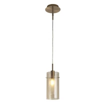 Searchlight DUO 3 függeszték fém, üveg, bronz, pezsgőszín E14 - 2301CP