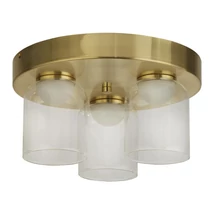 Searchlight HIGHBALL fürdőszobai mennyezet lámpa fém, üveg, sárgaréz, áttetsző, LED, 16W, 3000K, 1715 Lm, IP44 - 23083-3SB