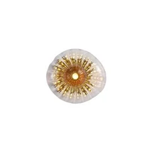 Searchlight Sunbeam fali lámpa fém, üveg, fekete, áttetsző, G9, 7W - 24122-1BK