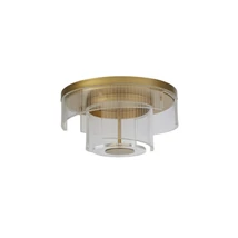 Searchlight DECO mennyezet lámpa fém, akril, arany, áttetsző, LED, 32W, 3000K, 1046 Lm - 25051-400GO