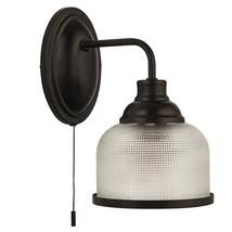 Searchlight HIGHWORTH fali lámpa fém, üveg, fekete, E27 - 2671-1BK