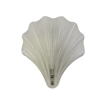Searchlight SHELL fürdőszobai fali lámpa fém, üveg, ezüst, fehér, G9 - 28980SS