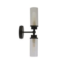 Searchlight IMPERIAL fürdőszobai fali lámpa fém, üveg, fekete, áttetsző, G9 - 29982BK