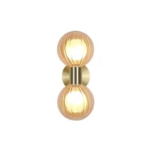 Searchlight Luminsphere fali lámpa fém, üveg, sárgaréz, pezsgő, G9, 7W, IP44 - 30507GO