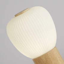 Searchlight ELLA függeszték fa, üveg, barna, fehér, E14 - 31411-3NA
