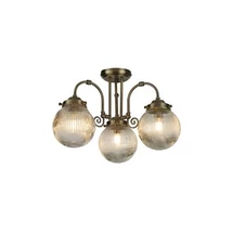 Searchlight Belvue mennyezeti lámpa fém, üveg, sárgaréz, áttetsző, E14, 60W, IP44 - 32593-3AB