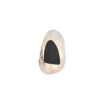 Searchlight Destiny fali lámpa fém, üveg, fekete, áttetsző, LED, 8W, 943lm, 3000K - 32983BK