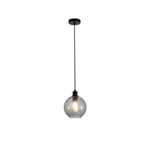 Searchlight Radiance függeszték fém, üveg, fekete, füstszín, E27, 60W - 44520SM