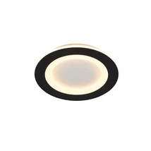 Searchlight Ringo mennyezeti lámpa fém, fehér, fekete, LED, 40W, 5263lm, 3000K-4500K-6500K - 44713BK