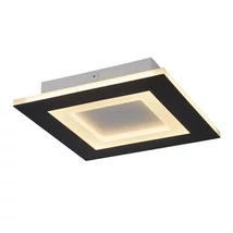 Searchlight Squary mennyezeti lámpa fém, fehér, fekete, LED, 40W, 5277lm, 3000K-4500K-6500K - 44715BK
