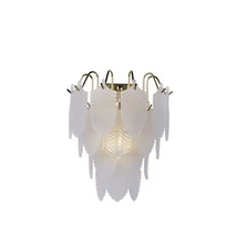 Searchlight Feather fali lámpa fém, üveg, sárgaréz, opál, E14, 60W - 48910-1SB
