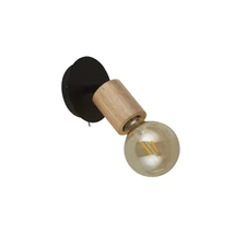 Searchlight SPINNY szpot lámpa fém, fa, fekete, barna, E27 - 50211-1NA