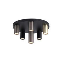 Searchlight Tubes mennyezeti lámpa fém, fekete, GU10, 10W - 50570-6BK