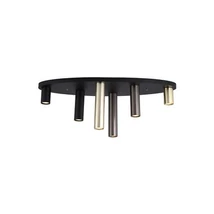 Searchlight Tubes mennyezeti lámpa fém, fekete, GU10, 10W - 50571-6BK