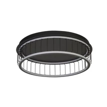 Searchlight CIRCOLO mennyezet lámpa fém, műanyag, fekete, fehér, LED, 3000K, 46W, 861lm - 54216-1BK