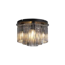 Searchlight Swizzle mennyezeti lámpa fém, üveg, fekete, füstszín, E14, 60W - 55620-320SM