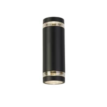 Searchlight AUSTIN kültéri fali lámpa fém, akril, fekete, GU10, IP44 - 61100BK