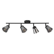 Searchlight MEGA szpot lámpa fém, üveg, fekete, füstszín, E14 - 61170-4SM