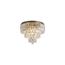 Searchlight Empire mennyezeti lámpa fém, kristály, sárgaréz, áttetsző, E14, 60W - 61321-6AB