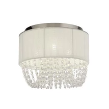 Searchlight Bellano mennyezeti lámpa fém, szövet, akril, króm, fehér, áttetsző, G9, 7W - 62617-3CC