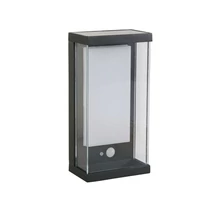 Searchlight SOLAR kültéri fali szolár lámpa mozgásérzékelővel fém, műanyag fekete, fehér, LED, 3000K, 2W, 245lm, IP54 - 67419BK