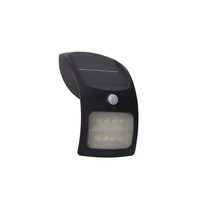 Searchlight SOLAR kültéri fali szolár lámpa mozgásérzékelővel fém, műanyag fekete, fehér, LED, 3000K, 1.8W, 180lm, IP44 - 67420BK-PIR