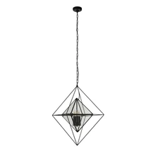 Searchlight DIAMOND függeszték fém, üveg, fekete, áttetsző, E14 - 7323-3BK