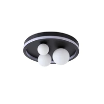 Searchlight TRIDENT mennyezet lámpa fém, opál üveg, fekete, LED + G9, 20W, 3000K, 788 Lm - 73380BK