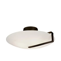 Searchlight SUNDIAL mennyezet lámpa fém, üveg, fekete, fehér, E27 - 73990-3BK