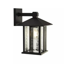 Searchlight Venice kültéri fali lámpa fém, üveg, fekete, áttetsző, E27, 60W, IP44 - 7926BK