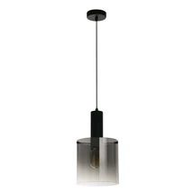 Searchlight SWEDEN függeszték fém, üveg, fekete, füstszín, E27 - 88910-1BK